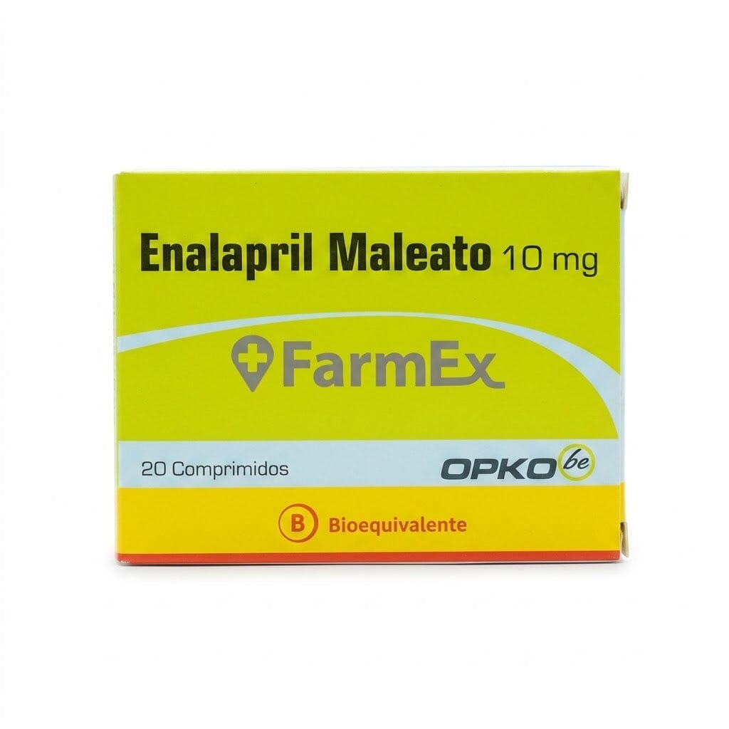 Enalapril 10 mg x 20 comprimidos Farmex-Pluxee-Persistente